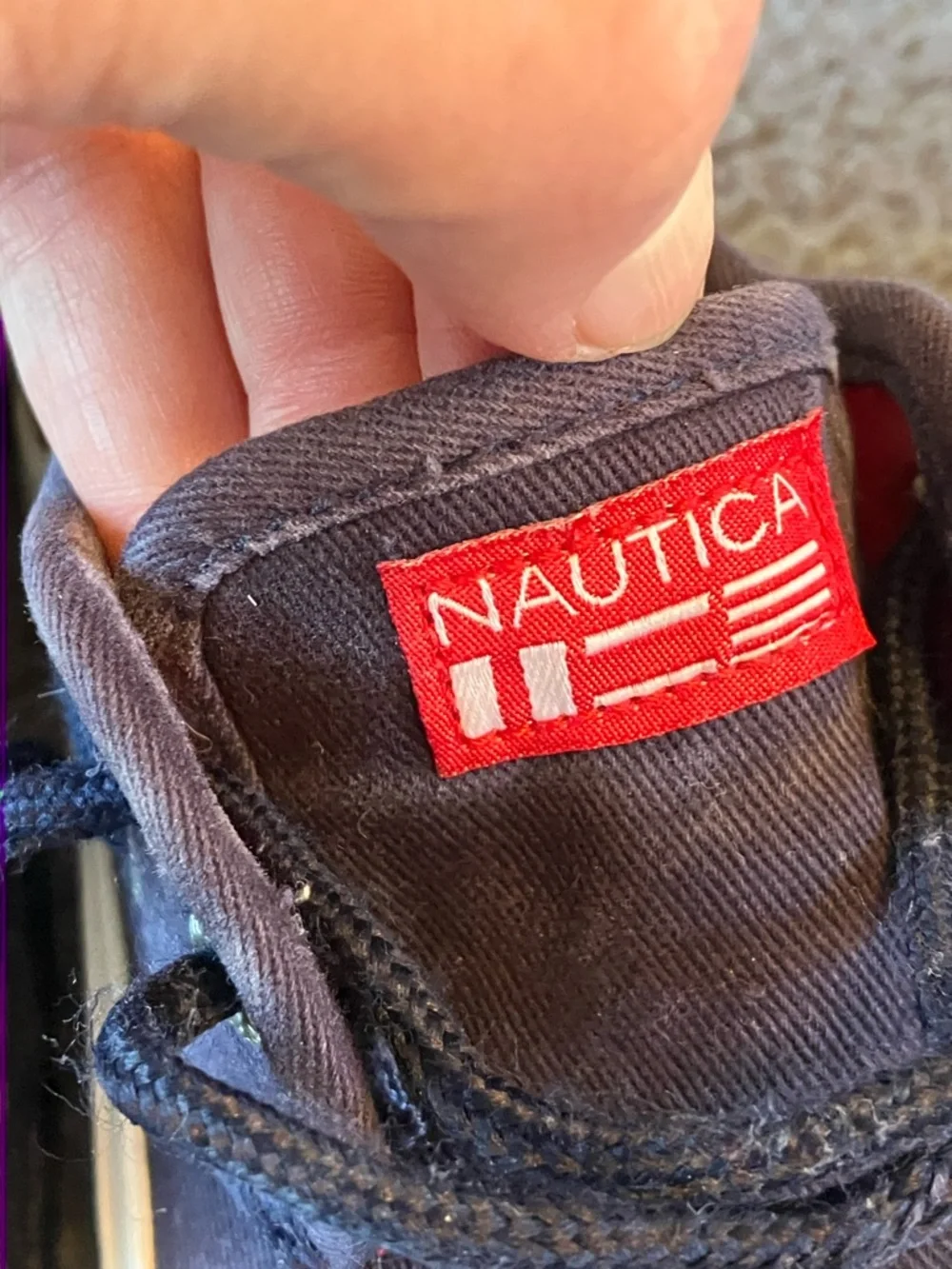 Nautica toddler navy blue canvas loafers Summer boat shoes unisex  size 10